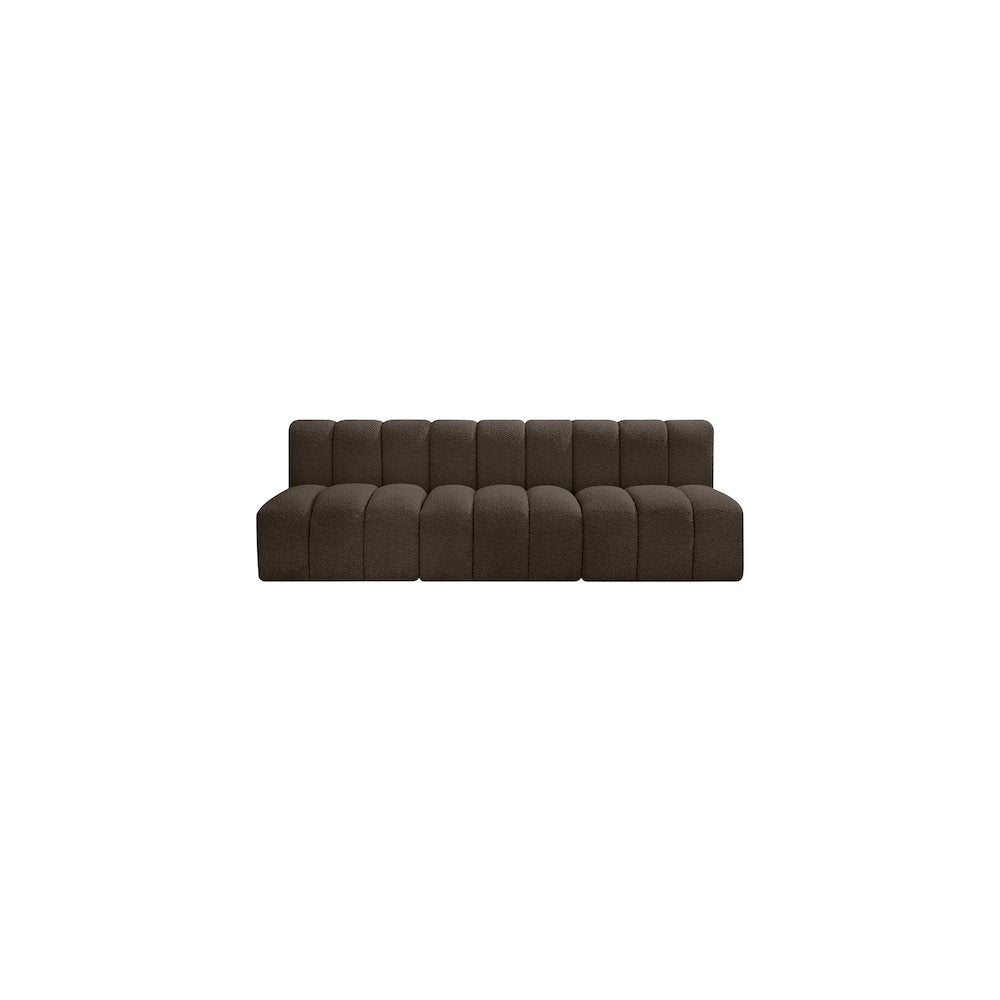 Arc Brown Boucle Fabric Modular Sofa