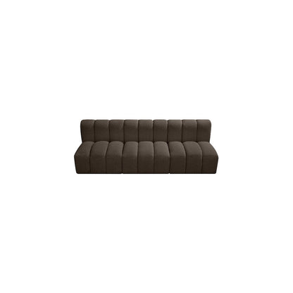 Arc Brown Boucle Fabric Modular Sofa