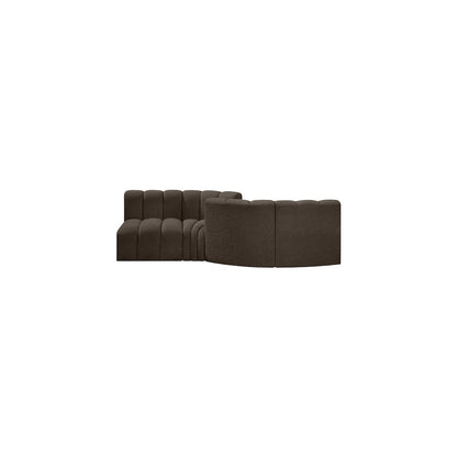 Arc Brown Boucle Fabric Modular Sofa
