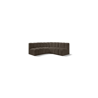 Arc Brown Boucle Fabric Modular Sofa