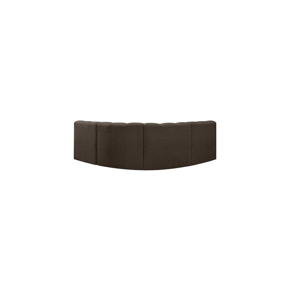 Arc Brown Boucle Fabric Modular Sofa