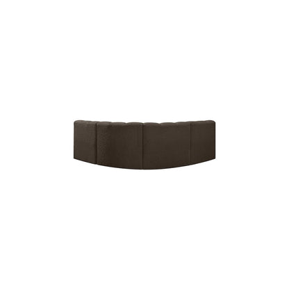 Arc Brown Boucle Fabric Modular Sofa