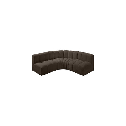Arc Brown Boucle Fabric Modular Sofa