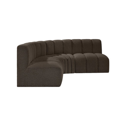Arc Brown Boucle Fabric Modular Sofa