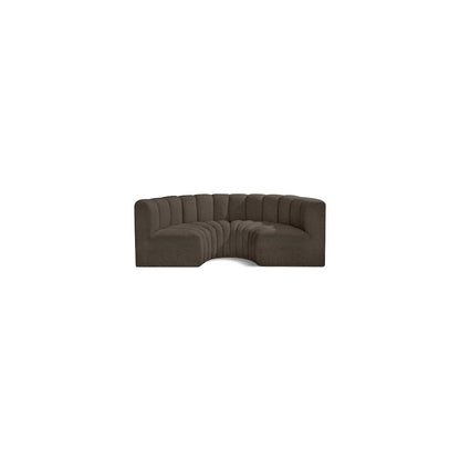 Arc Brown Boucle Fabric Modular Sofa