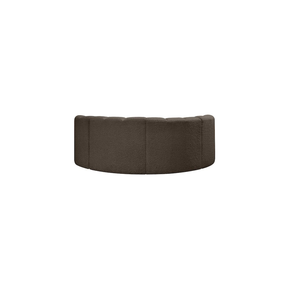 Arc Brown Boucle Fabric Modular Sofa