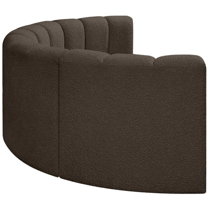 Arc Brown Boucle Fabric Modular Sofa