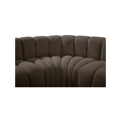Arc Brown Boucle Fabric Modular Sofa