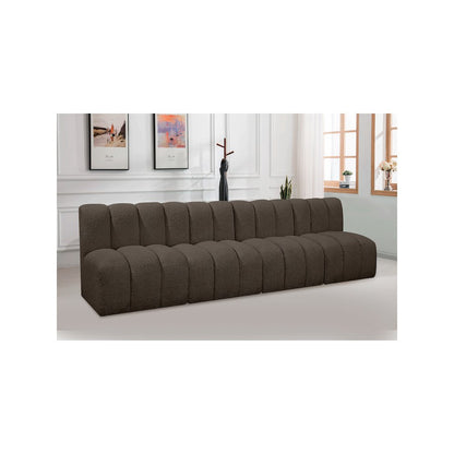 Arc Brown Boucle Fabric Modular Sofa