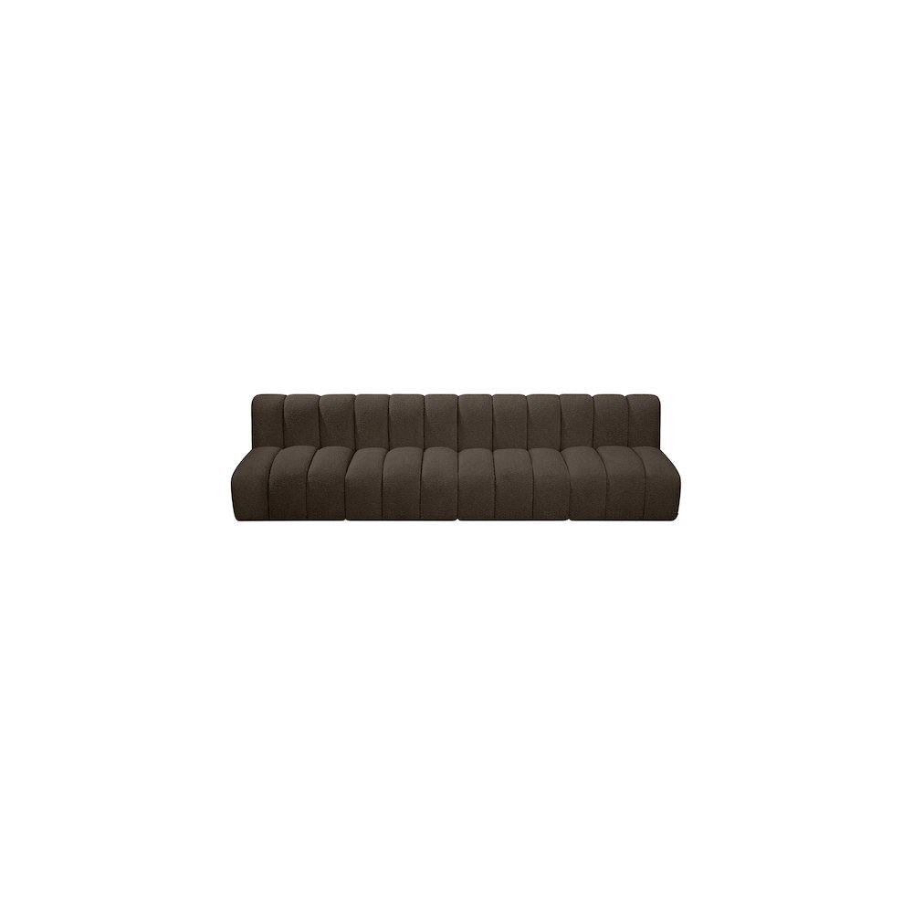 Arc Brown Boucle Fabric Modular Sofa