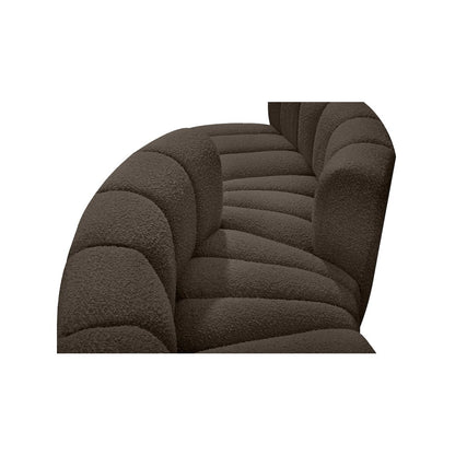 Arc Brown Boucle Fabric Modular Sofa