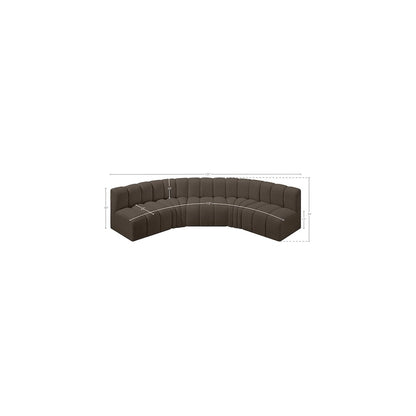 Arc Brown Boucle Fabric Modular Sofa