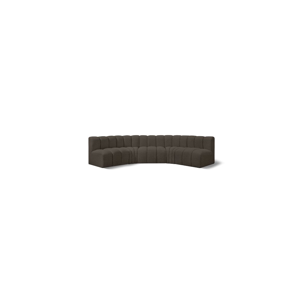 Arc Brown Boucle Fabric Modular Sofa