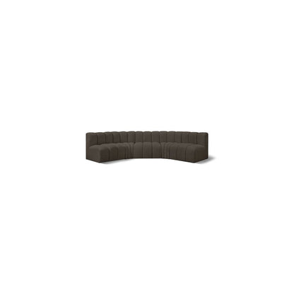 Arc Brown Boucle Fabric Modular Sofa