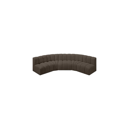 Arc Brown Boucle Fabric Modular Sofa