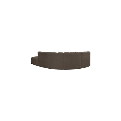 Arc Brown Boucle Fabric Modular Sofa