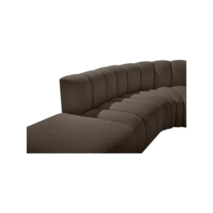 Arc Brown Boucle Fabric Modular Sofa