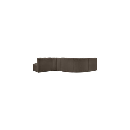 Arc Brown Boucle Fabric Modular Sofa