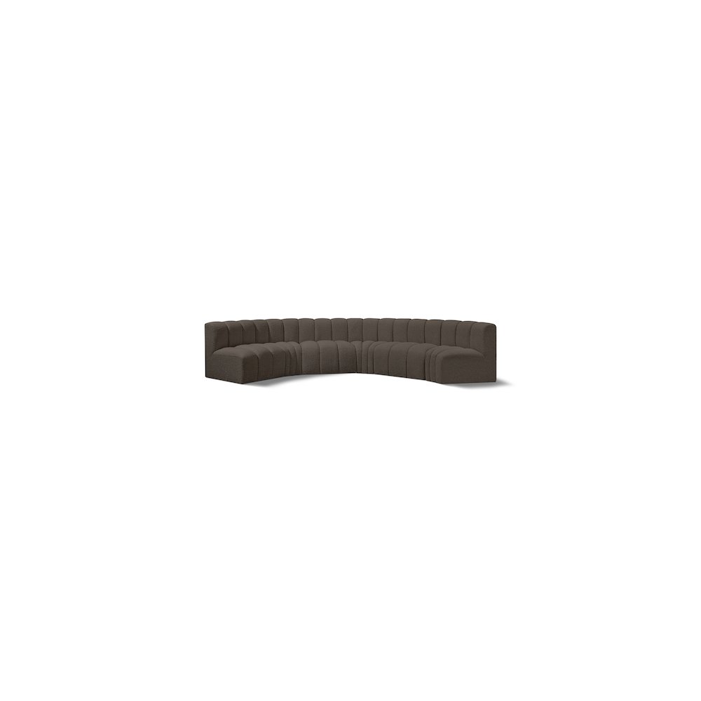 Arc Brown Boucle Fabric Modular Sofa