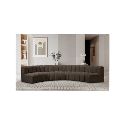 Arc Brown Boucle Fabric Modular Sofa