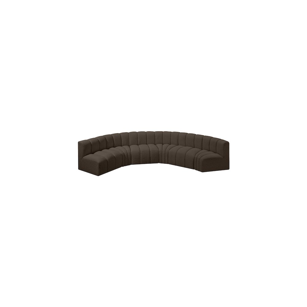 Arc Brown Boucle Fabric Modular Sofa