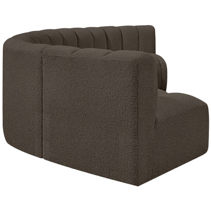Arc Brown Boucle Fabric Modular Sofa