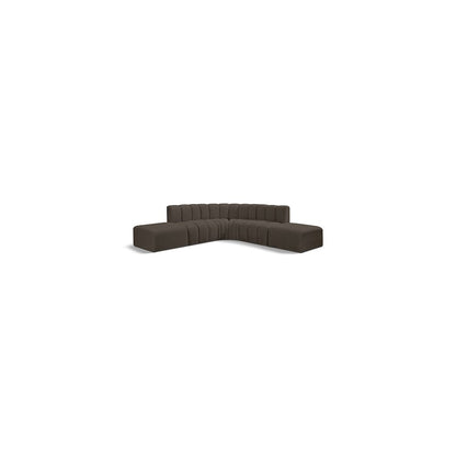 Arc Brown Boucle Fabric Modular Sofa