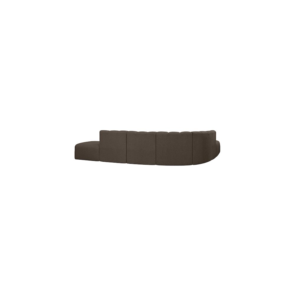 Arc Brown Boucle Fabric Modular Sofa
