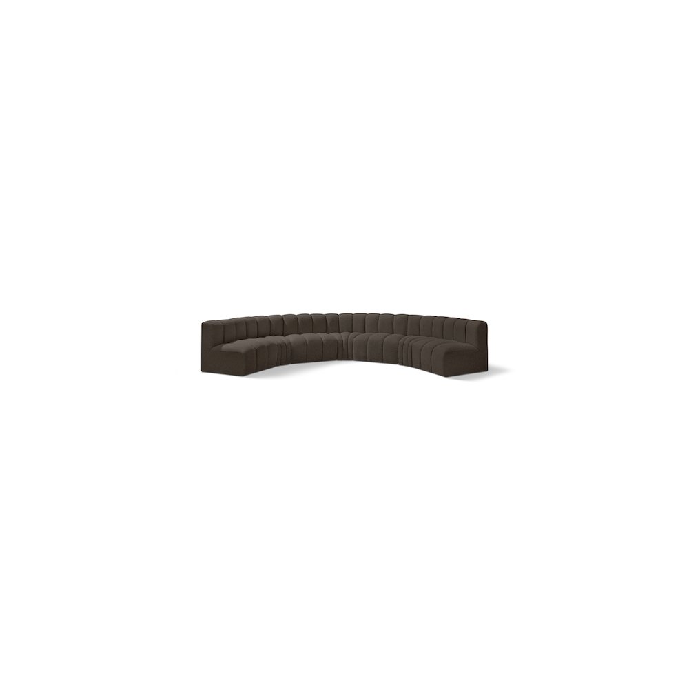 Arc Brown Boucle Fabric Modular Sofa