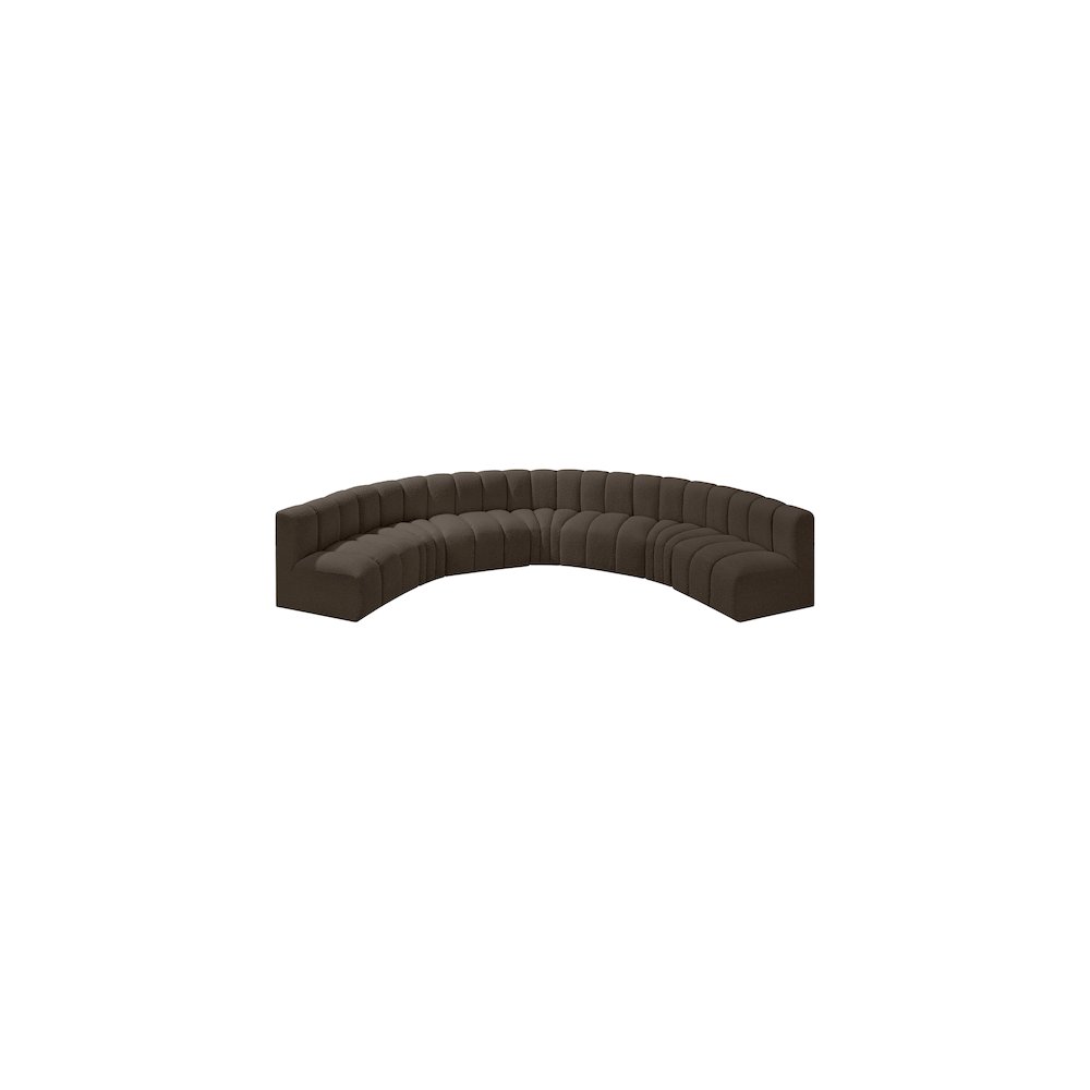 Arc Brown Boucle Fabric Modular Sofa