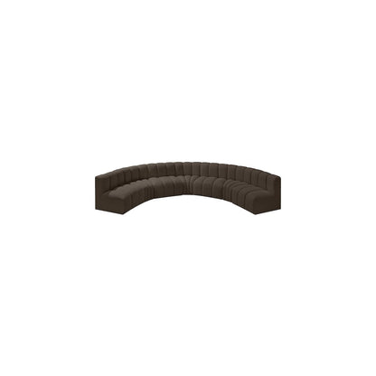 Arc Brown Boucle Fabric Modular Sofa