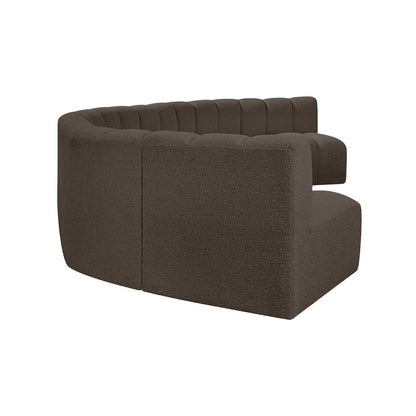 Arc Brown Boucle Fabric Modular Sofa
