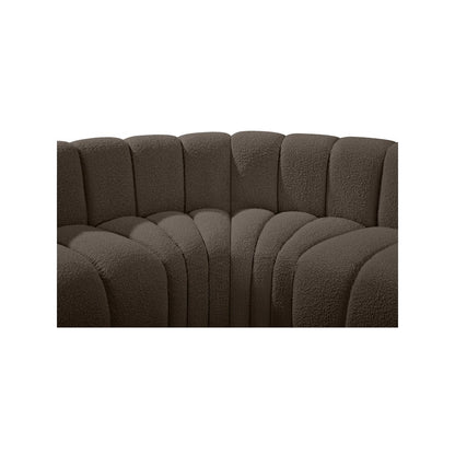 Arc Brown Boucle Fabric Modular Sofa