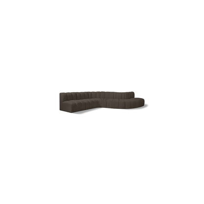 Arc Brown Boucle Fabric Modular Sofa