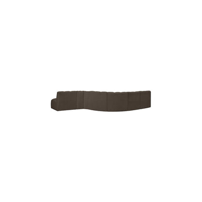 Arc Brown Boucle Fabric Modular Sofa