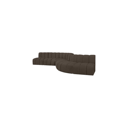 Arc Brown Boucle Fabric Modular Sofa