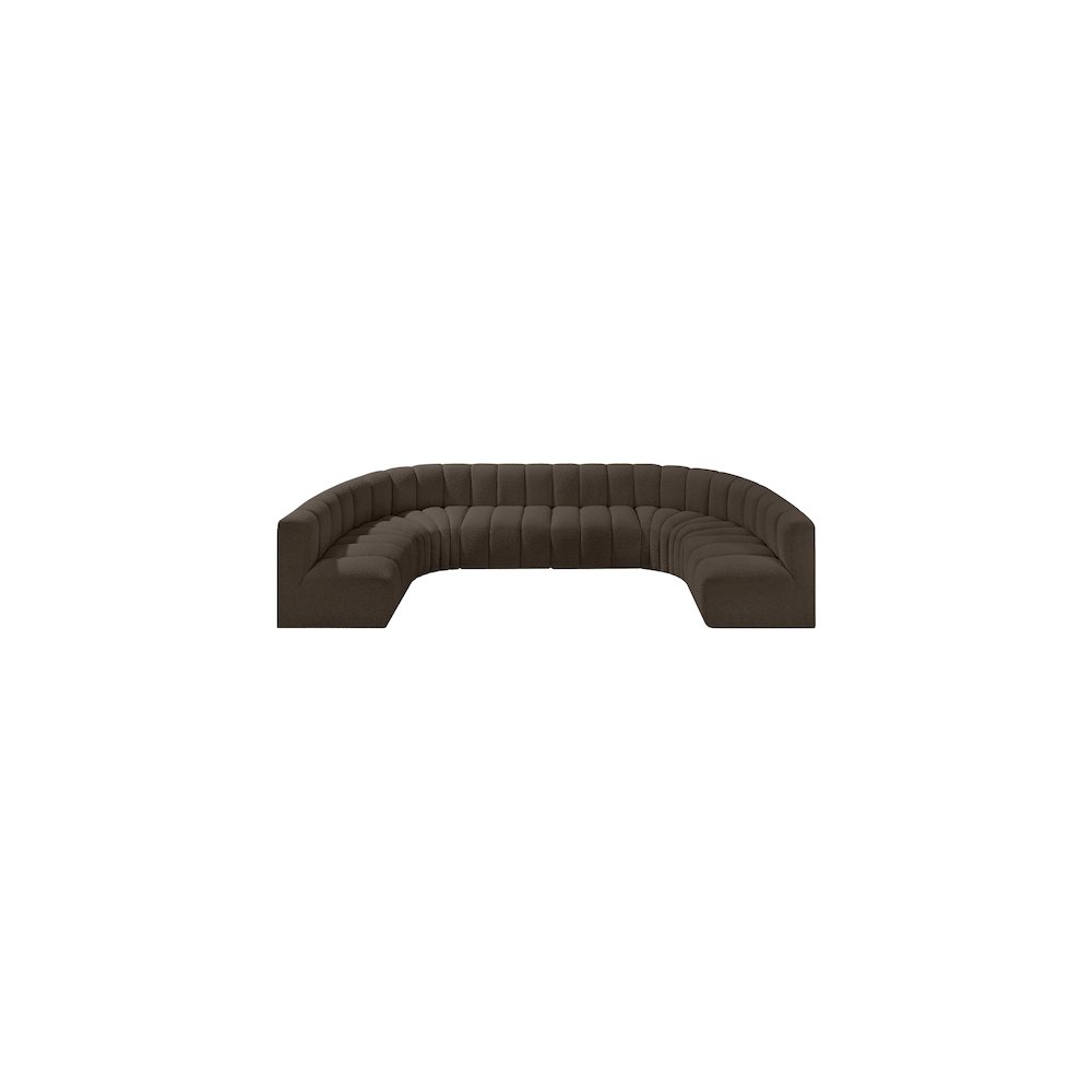 Arc Brown Boucle Fabric Modular Sofa