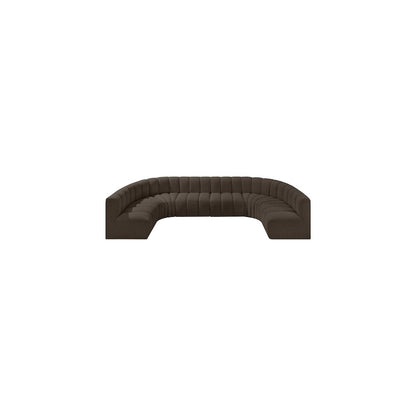 Arc Brown Boucle Fabric Modular Sofa