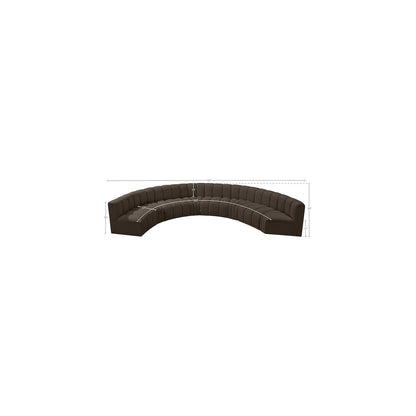 Arc Brown Boucle Fabric Modular Sofa