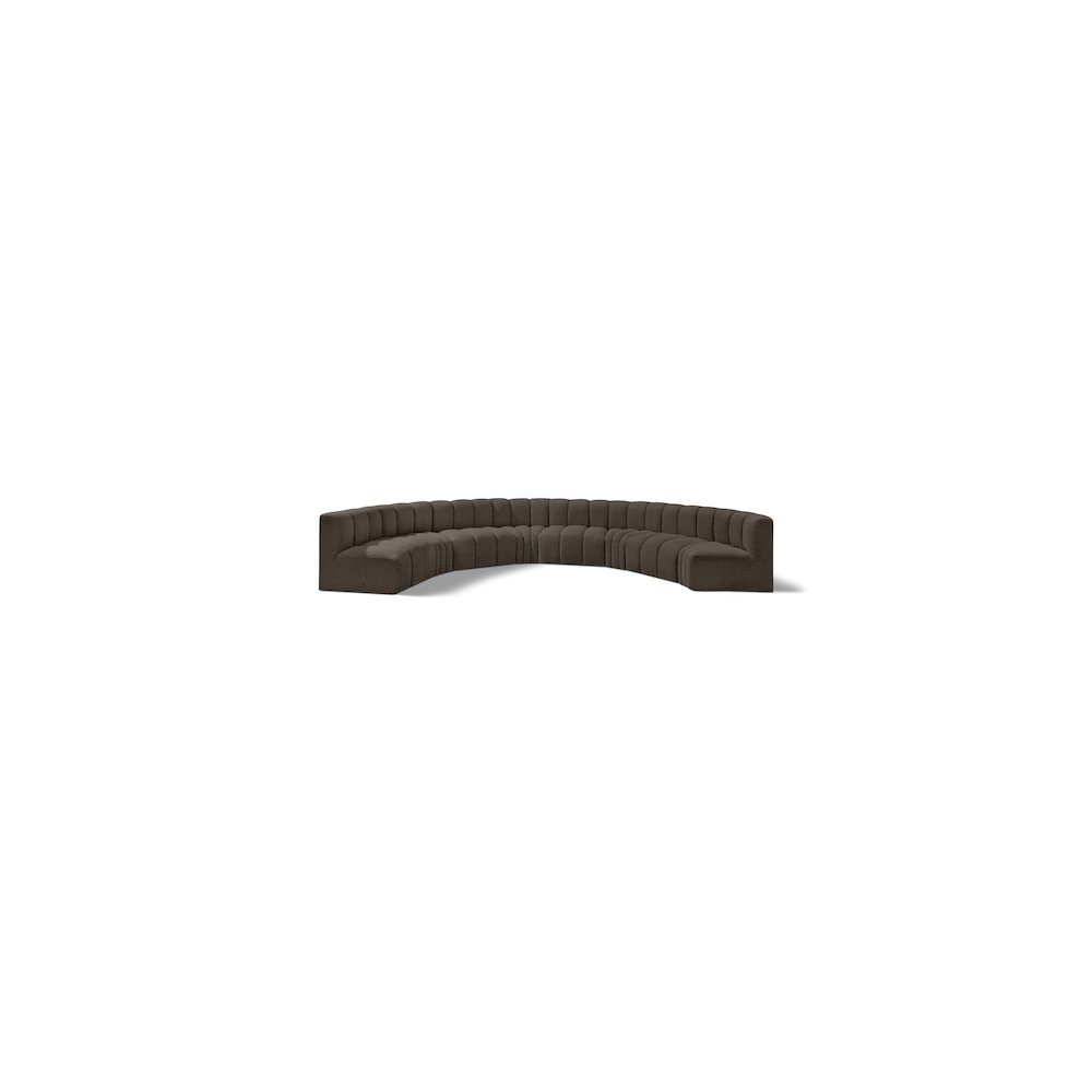Arc Brown Boucle Fabric Modular Sofa