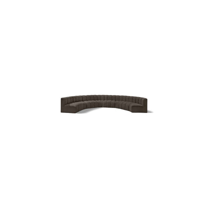 Arc Brown Boucle Fabric Modular Sofa