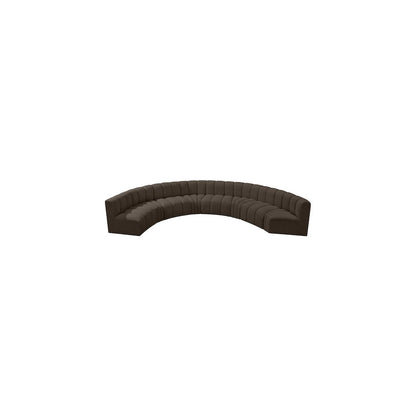Arc Brown Boucle Fabric Modular Sofa