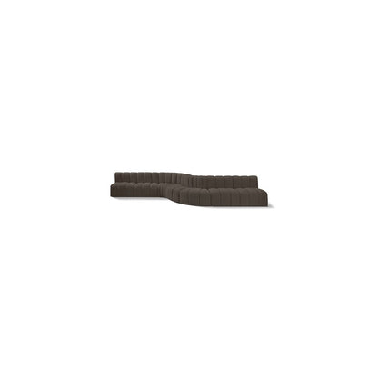 Arc Brown Boucle Fabric Modular Sofa