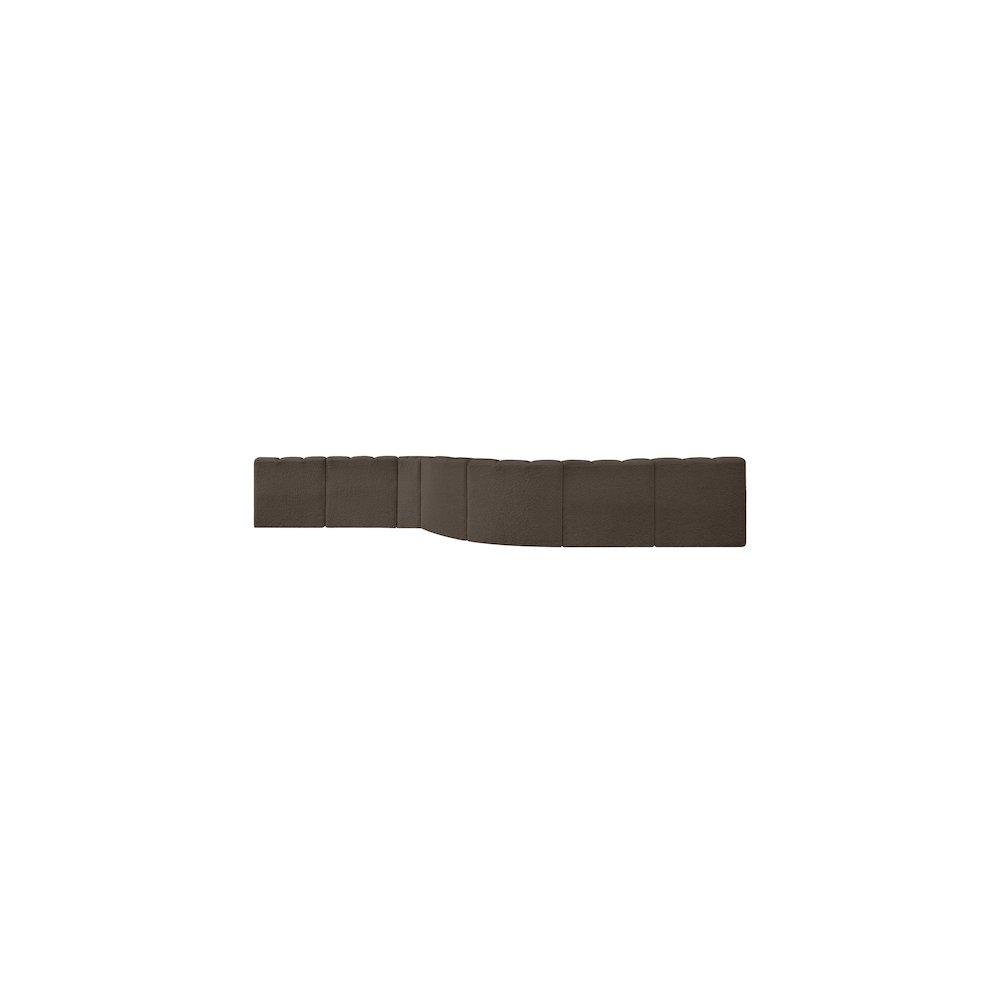 Arc Brown Boucle Fabric Modular Sofa