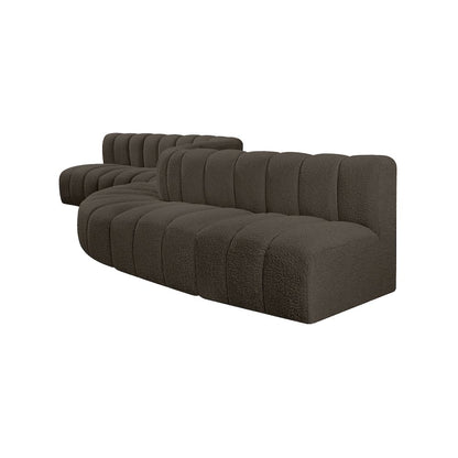 Arc Brown Boucle Fabric Modular Sofa