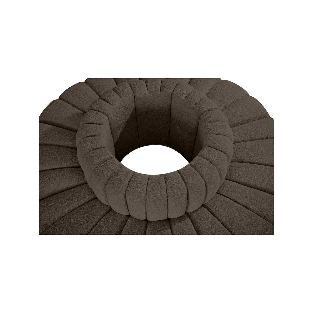 Arc Brown Boucle Fabric Modular Sofa