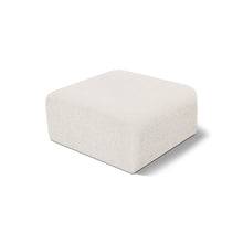 Arc Cream Boucle Fabric Ottoman