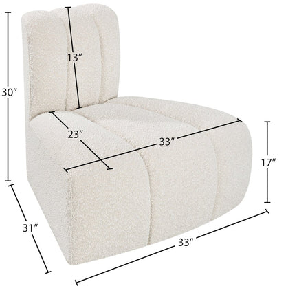 Arc Cream Boucle Fabric Reverse Corner