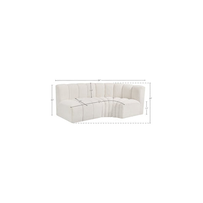 Arc Cream Boucle Fabric Modular Sofa