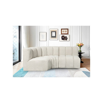Arc Cream Boucle Fabric Modular Sofa
